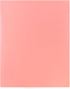 JAM PAPER Laminated Two Pocket Glossy School Folders - Letter Size - High Gloss Baby Pink Pastel - Bulk 50/Box