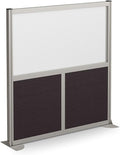 NBF Office Partitions - Cubicle Privacy Panel Wall Divider - Modern Room Separator with Quick Assembly - Indoor Laminate Free Standing Portable Room Divider Panel - 52" H x 49" W (Espresso)