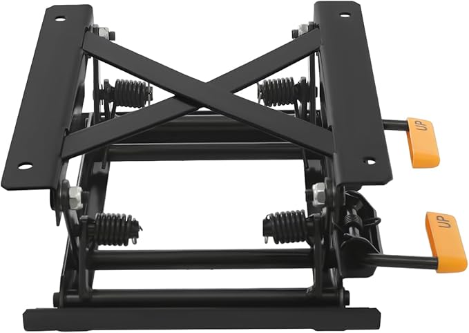 HIPUDNLM Car Seat Height Adjuster,2.76-5.12 Inches Lifting Height Car Seat Lifter Bracket by Hand Pedals,Truck Seat Lifting Base for RVs,Commercial Vehicles,Vans
