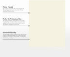 LUXPaper 8.5" x 11" Cardstock | Letter Size | Natural | 80lb. Cover | 50 Qty