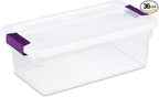 Sterilite 36-Pack ClearView Latch Box, Stackable Storage Organizer Bins for Home, 6 Quart