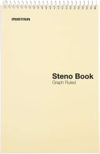 Mintra Office Steno Book - (Pastel Colors, 4 Pads/Pack, Graph Ruled) - 6inx9in, 70 Sheets, Notebook for writing notes in school, university, college, work, office