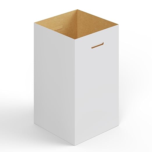 Regal Altair 10 Pack Corrugated Cardboard Trash & Recycling Containers, 40-Gallon Capacity – Includes 10 Liners, Heavy-Duty Pop-Up Disposable Bins for Events & Parties