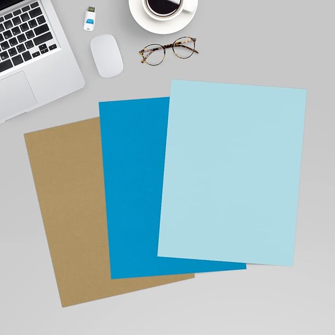 LUXPaper 8.5" x 11" Paper | Letter Size | Pastel Blue | 60lb. Text | 500 Qty