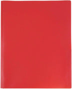 JAM PAPER Plastic 2 Pocket POP Folders - Durable School Folders with Metal Prongs Fastener Clasps - Red - Bulk 48/Pack