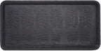 Envelor Rubber Boot Tray for Entryway Indoor Shoe Trays for Mudroom Wet Shoe Mat Tray Multiuse Rubber Water Tray Mud Mat Winter Boot Mat Large Utility Tray, Footsteps, 32 x 16 Inch, 2 Pack