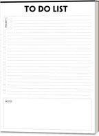 To Do List Notepad - 8.5"x11", 50 Sheets, To Do List Pad with Check List Organizing, Tear Off, Simple Script, College Ruled To Do Planner for Daily Task