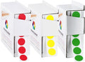 ChromaLabel 1/2 Inch Removable Round Colored Stickers, Ideal Colored Dot Sticker for Arts and Crafts - 1000 Sticker Labels per Dispenser Box, Red, Yellow, and Green Dot Stickers