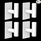 VAEHOLD Wall Towel Hooks, Heavy Duty Sticky Holder Waterproof Towel Hooks for Hanging Coat, Clothes, Closet Hook Wall Mount for Kitchen (White, 4 Pack)