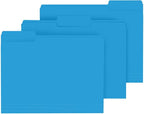 File Folder, PANDRI 120 Pack File Folder, 1/3 Cut Tab, Letter Size, Filing Folder for Office School Business, Blue