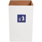 Box USA 50 Gallon 18" L x 18" W x 36" H 10-Pack Cardboard Trash Cans and Recycling Bins, Reusable or Disposable Pop Up Garbage Boxes for Parties, Outdoor Events, Heavy Duty, Waste