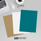 LUXPaper 8.5" x 11" Cardstock | Letter Size | Teal | 100lb. Cover (183lb. Text) | 50 Qty