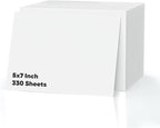 330 Sheets of Cardstock 5 x 7, Heavyweight Cover Cardstock Printer Paper Compact Size, 190 gsm Bright White Card Stock Paper for DIY, Professional Printing, Wedding Invitations, Office Cards & Crafts
