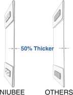 Niubee Acrylic Sign Holder 5x7 Vertical, Wall Mount Sign Holder Door Sign Holder Memo Holder Clear Wall Frame with Tape Adhesive for Office, Home, Store, Restaurant, No Drilling - Vertical (6 Pack)