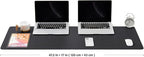 Large Cork Desk Mat - 47.2"x 17" Desk Pad for Office and Home - Ideal for Large Mouse Pad and Desk Mats on Top of Desks(Black)