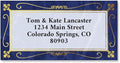 Colorful Images Imperial Foil Border Metallic Return Address Mailing Labels, Personalized with Names & Addresses, Set of 144 Custom Self Adhesive, Easy Peel Flat Label Sheets, 1-⅛ ”x 2-¼” Size