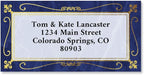 Colorful Images Imperial Foil Border Metallic Return Address Mailing Labels, Personalized with Names & Addresses, Set of 144 Custom Self Adhesive, Easy Peel Flat Label Sheets, 1-⅛ ”x 2-¼” Size
