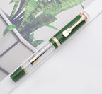 JINHAO 1935 Fountain Pen TIANDAO Series #8 Nib Ink Pen with Guitar-Shaped Clip and Ink Converter (F Nib 0.5mm, Army Green)