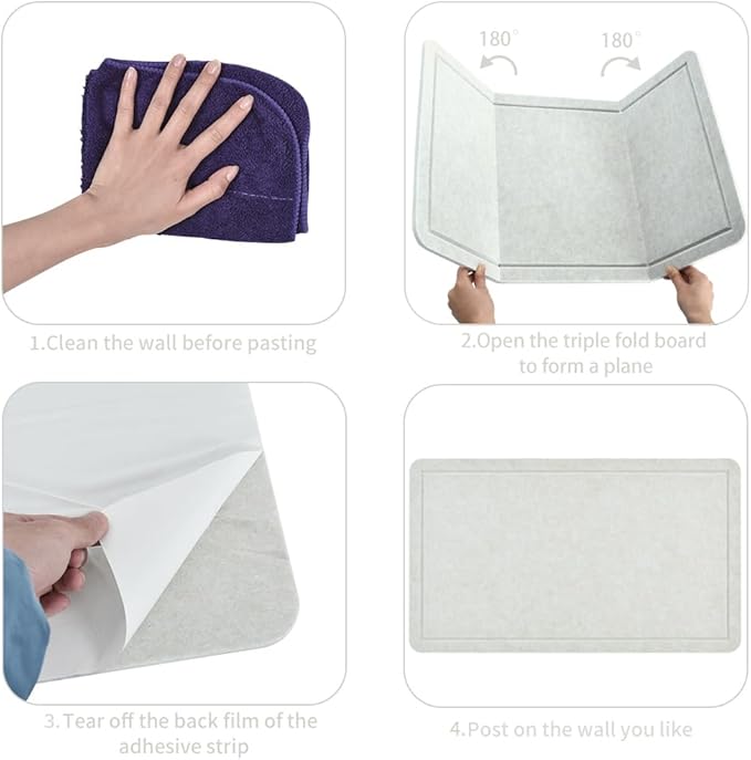 Vuzvuv Beige White 28"x16" Large Cork Board with 50 Push Pins & Sticky Notes, Self-Adhesive Bulletin Board for Wall, Felt Pin Vision Board for Paste Notes,Schedules Offices Home