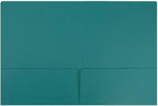 LUXPaper 9" x 12" Presentation Folders | Two Pocket | Teal | 100lb. Cover | 10 Qty