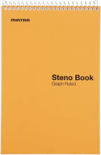 Mintra Office Steno Book - (Pastel Colors, 4 Pads/Pack, Graph Ruled) - 6inx9in, 70 Sheets, Notebook for writing notes in school, university, college, work, office