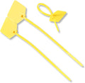 Waterproof Shipping Tags, Nylon Writable Marker Ties Luggage Identification Tags - 100pcs (Yellow)
