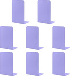 MSDADA Bookends, Book Ends for Book Shelves, Bookends for Office, Book Ends for Heavy Books, Metal Bookend Supports, Modern Minimalist Style Bookends, Purple(4 Pairs)
