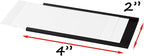 Realth C Channel Magnetic Strip 50 Pack, 2'' x 4'' Magnetic Label Holders with Paper Inserts and Clear Plastic Protectors, Magnet Labels for Metal Racks and Shelves