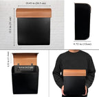 NACH Mailboxes for Outside Wall Mount, 12 x 4.5 x 10 inch, Black Mailbox for Door, Waterproof Mailbox Wall Mount - The Dominion Mailbox