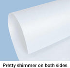 24 Sheets White Shimmer Cardstock 8.5 x 11 Metallic Paper, Goefun 80lb Card Stock Printer Paper for Invitations, Certificates, Crafts, DIY Cards