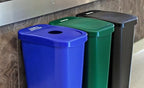 Sturdy Essentials City Box 7 Gallon Waste Bin Trash Can with Lid for Residential, Offices, and Commercial Recycling - NYC Compliant - Black