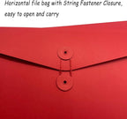 10pcs A4 Kraft Paper Envelopes Portfolio Foolscap File Folders Document Folder with String Fastener Closure Wallet Pockets File Bags Storage Pouch Paperwork Organizer Bag for Office School Home