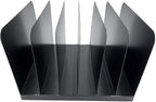 Huron Desktop File Binder Organizer Storage Vertical 6 Slot, Black Commercial Grade Steel