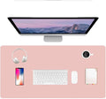 PU Leather Desk Pad Protector Gaming Mouse Pad Non Slip Desk Mat for Keyboard and Mouse Waterproof Desk Writing Pad for Office and Home Desk Accessories(Pink, 31.5 * 15.7)