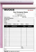 Custom Carbonless Sales Invoice Form Books for Small Business, Personalized NCR 2-Part Receipt Book with Carbon Copies, Cover Add Company Name, Address and Number Printed