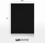 LUXPaper 8.5" x 11" Cardstock | Letter Size | Midnight Black | 100lb. Cover (183lb. Text) | 50 Qty