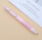 xixixiaozhu OASO K018 Sealed Retractable Fountain Pen Set 0.5mm with 2pcs Blue Ink Cartridges Smooth Writing for School Students (Light Pink)