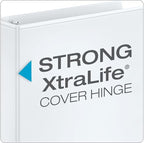 Cardinal 1.5 Inch 3 Ring Binder, Round Ring, White, 4 Pack, Holds 350 Sheets (79517)