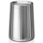 YOJIA 10L / 2.6Gal Small Stainless Steel Sliver Trash Can,Metal Bathroom Garbage can with Lid,Modern Home Décor Wastebasket with Flipping Lid, Garbage Can for Kitchen,Bathroom,Living Room(Silver),