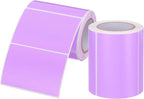 PATIKIL 2 x 3 Inch Rectangle Inventory Color Coding Labels 2 Roll, Square Self-Adhesive Inventory Label Stickers for Office Home Organization Name Tags, 250 Per Roll, Purple