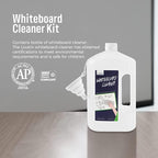 Loukin Non-Toxic Whiteboard Cleaner, 1 Gallon (128 fl oz) Dry Erase Board Cleaner Ready-to-Use Refill, Connected Collapsible Silicone Funnel for Canned Liquid, Removes Whiteboard Stains