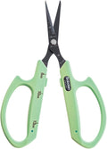Saboten Fluorine Coated Straight Blade Trimming Scissors Green PT-1 160mm Precision Gardening Bonsai and Floral Shears Made in Japan