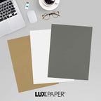 LUXPaper 8.5" x 11" Paper | Letter Size | Smoke Gray | 80lb. Text | 250 Qty