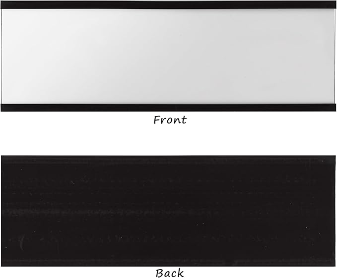 Realth C Channel Magnetic Label Holders 70 Pack 1'' x 4'' with Paper Inserts and Clear Plastic Protectors, Magnetic Data Card Holders File Cabinet Labels for Metal Racks and Shelves