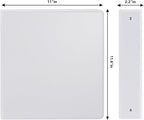 COMIX Sturdy 3 Ring Binder 1.5 inch with Clear View Cover, 1-1/2" Round Ring View Binder, PVC-Free, 2.4mm-Thick, 300 Sheets Capacity of US Letter Size Paper, Office ＆ School Supplies, 6 Pack (White)