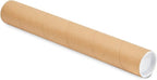 Stockroom Plus Cardboard Poster Tubes & Document Mailers - Durable Mail Tubes for Secure Transport - Versatile Poster Storage - 2 in x 15 in, Pack of 12, Brown