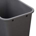 Amazon Basics Rectangular Commercial Office Wastebasket, 10 gallon (Pack of 2), Grey