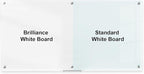 Large Glass Whiteboard, 96 x 48 Inches Magnetic Glass Dry Erase Board for Wall, 8' x 4' Brilliance White Board for Office, Home, School