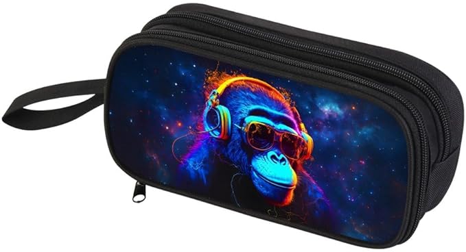 HiGaits Pencil Case for Boys,Multi-Slot Large Capacity Pencil Pouch with Soft Zipper, Durable Pen Box Gorilla