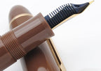 JINHAO X159 Fountain Pen (F Nib 0.5mm, Coffee with Gold Clip)